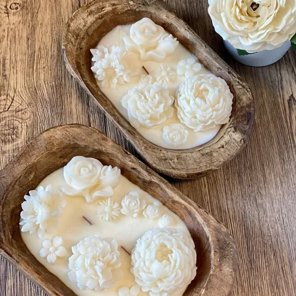 Botanical Garden Scented Dough Bowl Candle - Picture 4 of 5